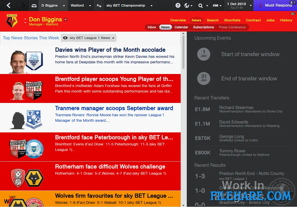 Football Manager 2014 PC Game Screenshots 1