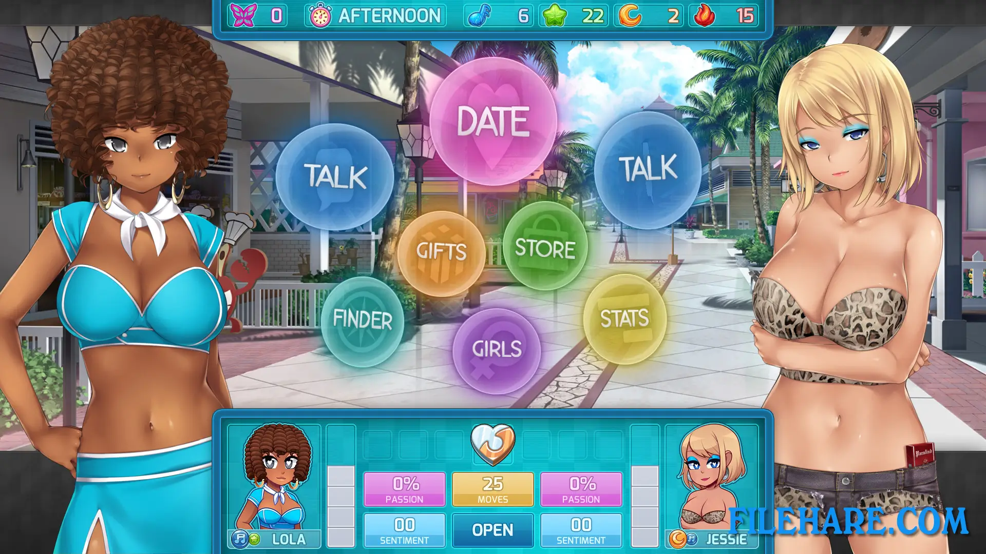 HuniePop 2: Double Date PC Game Screenshots 1